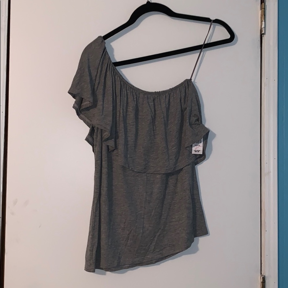One shoulder Grey NY & Company Top